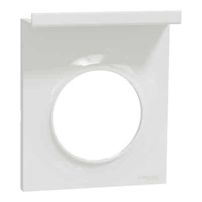 Odace - Styl - plaque - blanc (RAL 9003) - support t�l�phone - 1 poste - lot de 2 - Vente par quantit� indivisible de 1 - H 102mm - L 85mm - P 28mm - IK04 - IP21 D - sans halog�ne