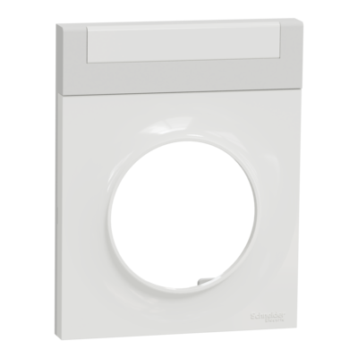 Odace - Styl - plaque - blanc (RAL 9003) - 1 poste - lot de 2 - Vente par quantit� indivisible de 1 - H 108.5 - L 85mm - P 10.2 - IK04 - IP21 D - sans halog�ne