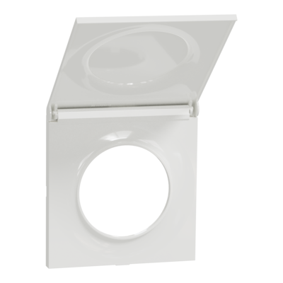 Odace - Styl - plaque - blanc (RAL 9003) - 1 poste - lot de 2 - Vente par quantit� indivisible de 1 - H 93mm - L 85mm - P 11.5 - IK04 - IP21 D - sans halog�ne