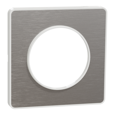 Odace - Touch - plaque - Aluniminium bross� - 1 poste - qt� 10 - Vente par quantit� indivisible de 1 - H 85mm - L 85mm - P 10mm - IK04 - IP21 D - sans halog�ne