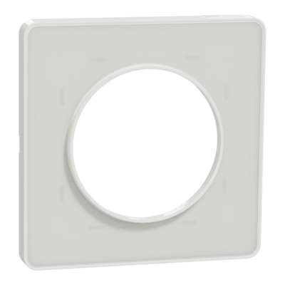 Odace - Touch - plaque - blanc et translucide blanc (RAL 9003) - 1 poste - qt� 10 - Vente par quantit� indivisible de 1 - H 85mm - L 85mm - P 10mm - IK04 - IP21 D - sans halog�ne