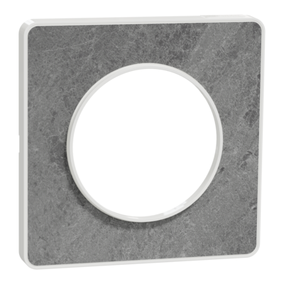 Odace - Touch - plaque - blanc et pierre galet - 1 poste - qt� 10 - Vente par quantit� indivisible de 1 - H 85mm - L 85mm - P 10mm - IK04 - IP21 D - sans halog�ne