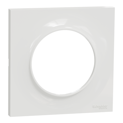 Odace - Styl - plaque - blanc (RAL 9003) - 1 poste - qt� 100 - Vente par quantit� indivisible de 100 - H 85mm - L 85mm - P 10mm - IK04 - IP21 D - sans halog�ne