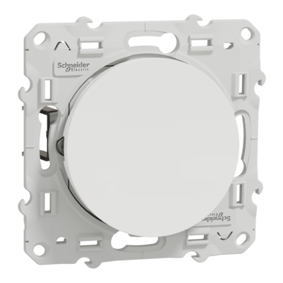 Odace - Va-et-vient - blanc (RAL 9003) - brillant - Fixation avec griffes ou par vis - 3 bornes sans vis - 10 AX - 250 V CA 50 Hz - IK04 - IP21 D - couvercle de protection peinture - Certifi� NF