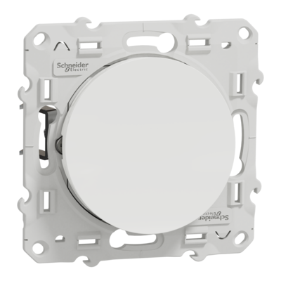 Odace - Permutateur - blanc (RAL 9003) - brillant - Fixation avec griffes ou par vis - 4 bornes sans vis - 10 AX - 250 V CA 50 Hz - IK04 - IP21 D - couvercle de protection peinture - Certifi� NF