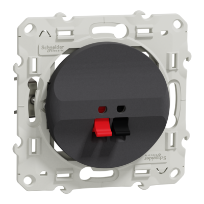 Odace prise haut parleur 1 sortie Anthracite