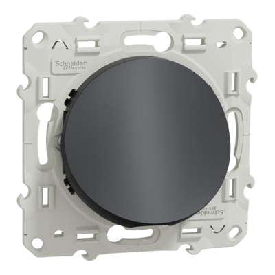 Odace - sortie de c�ble - anthracite - Fixation par vis - Pour c�ble � 6 � 12 mm - 1 x 1.5�2.5 mm� - bornes � vis - 2 connecteurs - 16 A - lot de 5 - Livr� avec couvercle de protection peinture - NF - IK04 - IP2xC - sans halog�ne
