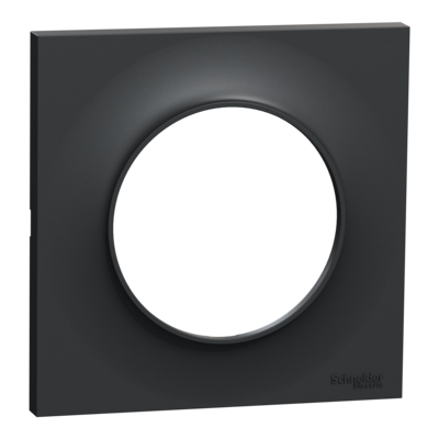 Odace - Styl - plaque - anthracite - 1 poste - qt� 10 - Vente par quantit� indivisible de 1 - H 85mm - L 85mm - P 10mm - IK04 - IP21 D - sans halog�ne