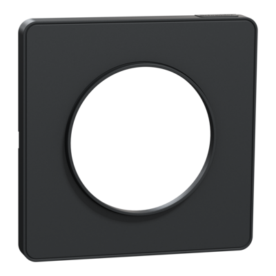 Odace - Touch - plaque - anthracite et aluminium - 1 poste - qt� 10 - Vente par quantit� indivisible de 1 - H 85mm - L 85mm - P 10mm - IK04 - IP21 D - sans halog�ne