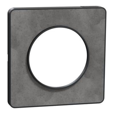 Odace - Touch - plaque - anthracite et ardoise - 1 poste - qt� 10 - Vente par quantit� indivisible de 1 - H 85mm - L 85mm - P 10mm - IK04 - IP21 D - sans halog�ne