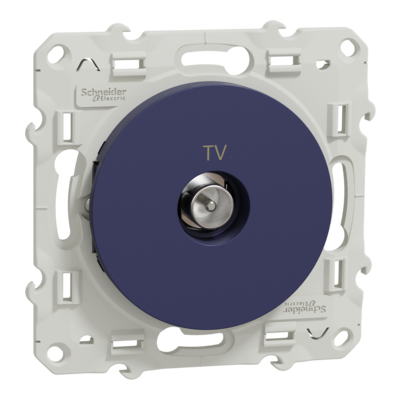 Odace - prise TV simple - cobalt -