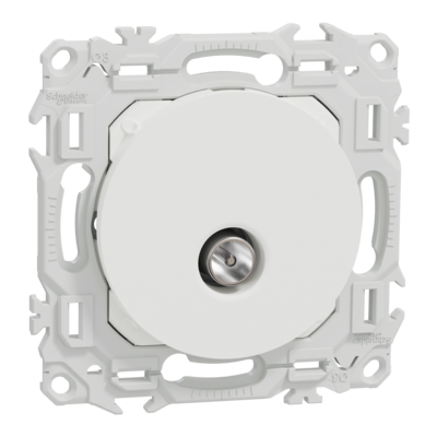 Odace prise TV simple blanc