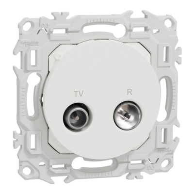 Odace prise TV/FM blanc