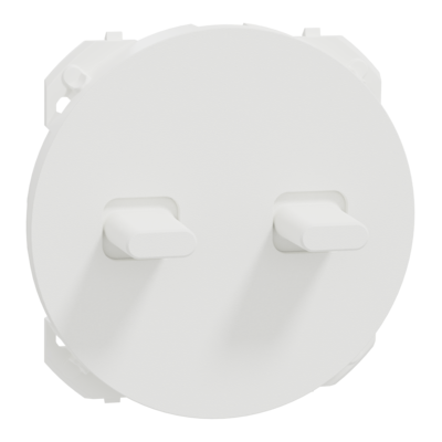 Odace enjo 2xVV ou pous � levier blanc