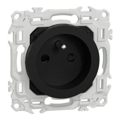 Odace prise 2P+T r�novation noir