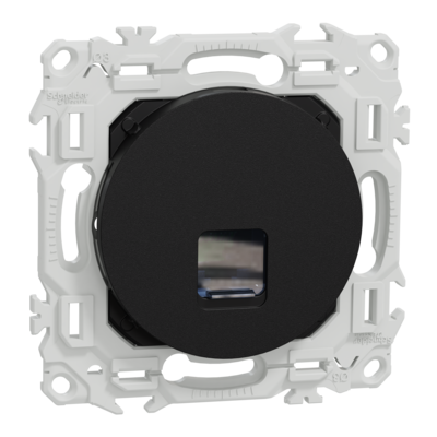 Odace prise RJ45 cat.6 UTP noir