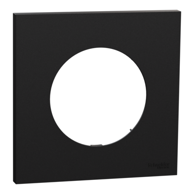 Odace - plaque de finition 1 poste - couleur Noir onyx