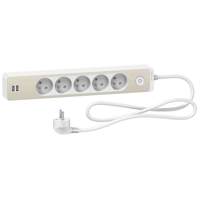 Odace - Rallonge multiprises 5 prises