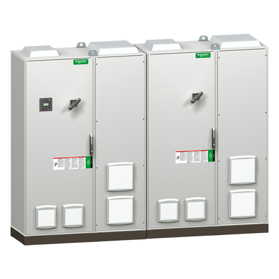 VarSet - batterie de condensateurs automatique avec selfs anti-harmoniques - pour r�seau pollu� 25 � 50% - 800kvar - 400VCA 50Hz - rang d\'accord 4.2 - sans protection - avec transformateur auxiliaire - HLP 2200x2800x600mm - 1904kg