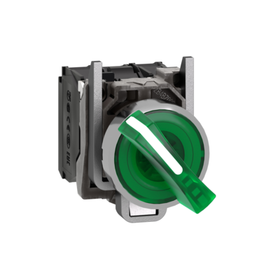 Harmony XB4 - bouton � manette lumin - �22 - 2 pos fix - vert - 1O+1F - 24V