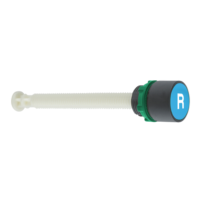 Harmony XB5 - bouton poussoir r�armement - �22 - course 17/120mm - marqu� - bleu