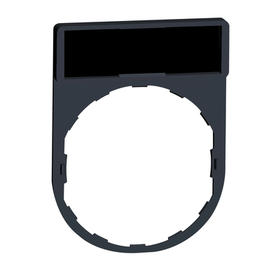 Harmony - porte-�tiquette plat - 30x40 - plastique noir - avec �tiquette 8x27 - vierge - fond noir ou rouge