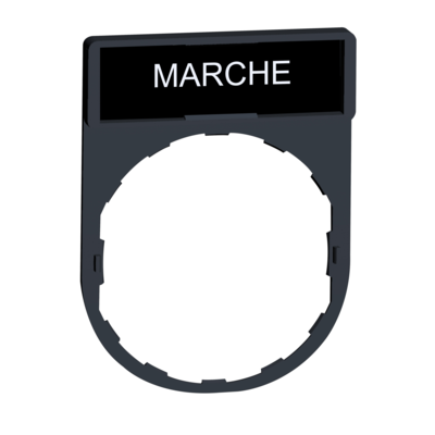 Harmony - porte-�tiquette 30x40 + �tiquette 'MARCHE' 8x27 - blanc/noir