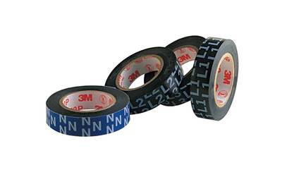 3M Temflex 1700 Noir Ruban PVC marquage L3, 10m x 15mm, ep. 0,18mm, ignifuge