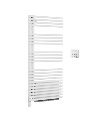 Cala Twist EL +Air gauche, Blanc RAL 9016, 500W, H 1226 mm / L 496 mm
