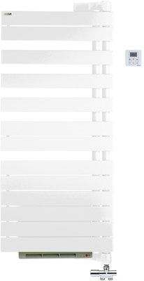 R�gate Twist Air EC droite, Blanc RAL 9016, 594W, H 1280 mm / L 550 mm