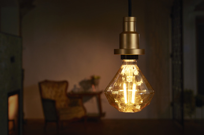 LED CLASSIC OSRAM 1906 DIAMOND40 FIL GOLD E27 4W 470lm 2400K