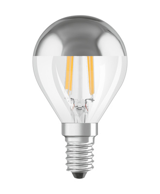 LED STAR CL P  FIL Mirror Silver 31 non-dim  4W/827 E14