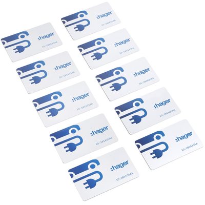 Lot de 10 badges RFID format carte