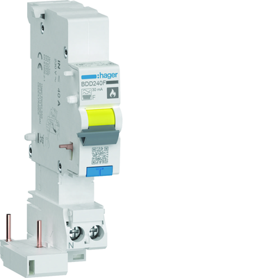 Bloc Diff d�tecteur d'arcs dangereux 40A 30mA Type F pour disjoncteur 1P+N