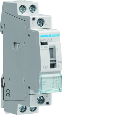 Contacteur � commande manuelle 25A, 2F, 230V 1 module