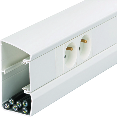 Goulotte d'installation GBD 50x100mm 1 compartiment PVC blanc
