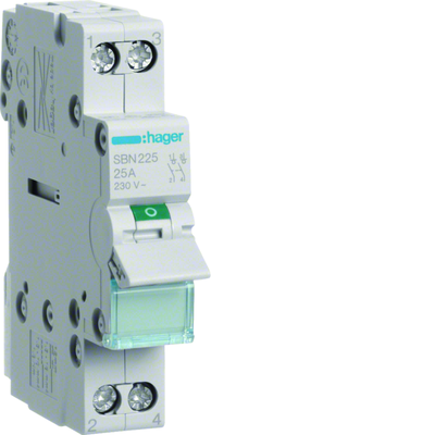 Interrupteur sectionneur 25A 2P 1 modules
