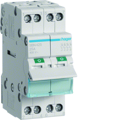 Interrupteur sectionneur 25A 4P 2 modules