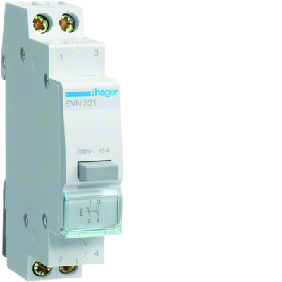 Bouton poussoir � impulsion 0O+2F 16A 1 module