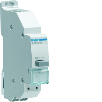 Bouton poussoir � impulsion 0O+1F 16A 1 module quickconnect passage de barre