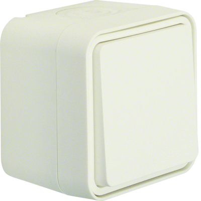 Interrupteur va et vient cubyko �tanche IP55 blanc pose en saillie