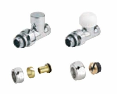 Accessoire s�che-serviettes - Kit de raccordement coud� thermostatique blanc