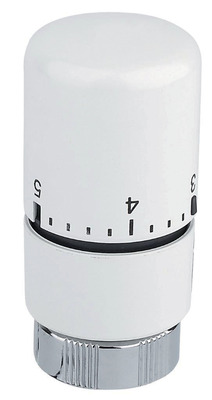 Accessoire s�che-serviettes - t�te thermostatique blanche