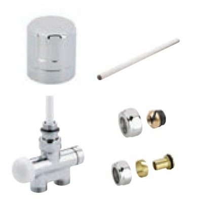 Accessoire s�che-serviettes - Kit de raccordement monotube manuelle chrome