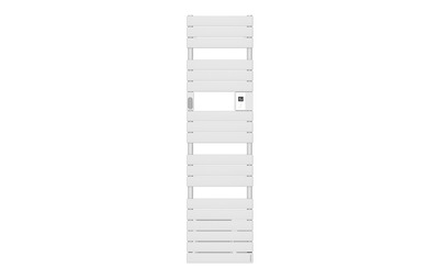 Radiateur s�che-serviettes connect� Adelis digital �troit 1500W Blanc Carat