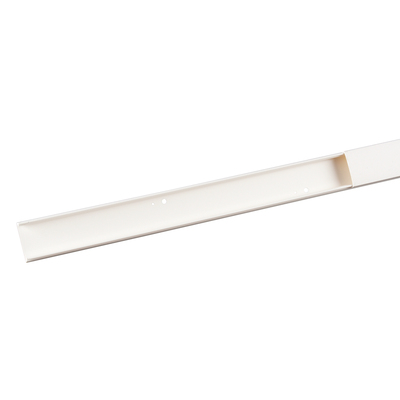 Moulure Keva 32mmx12mm-Fond+couvercle-1 compartiment-Longueur 2,10m-Blanc Artic