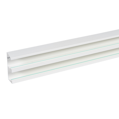 Goulotte Logix 45-130x50-2 compartiments-3m-Livr� sans couvercle-PVC Blanc Artic