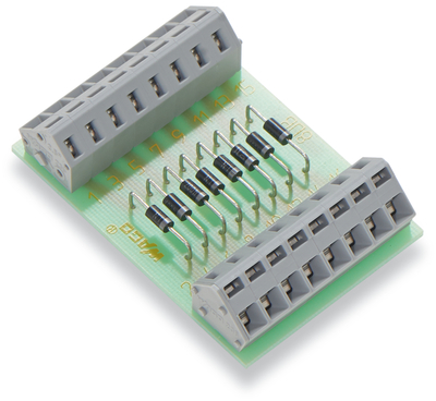 Modules � 8 diodes ind�pendantes 1N4007 / 250 Vac/dc / 1A