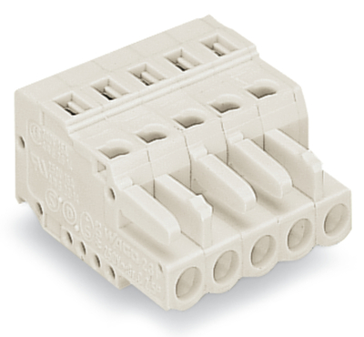 Connecteur femelle droit d�tromp� / Codage possible /,avec 2 crochets d'arr�t,Gr