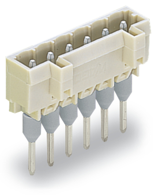Connecteur m�le droit d�tromp� / avec broches de contacts longues 1,2 X 1,2 MM ,